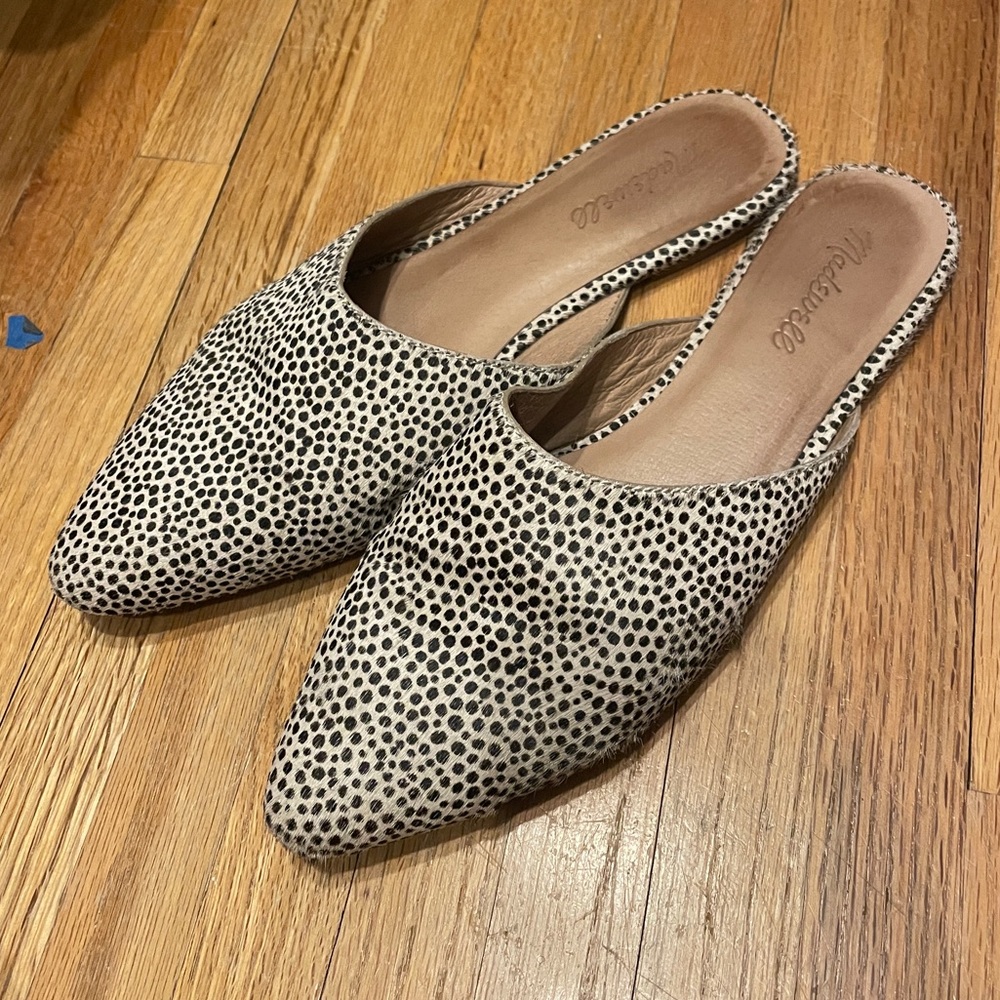 Madewell REMI Leather Mule | spotted calf hair